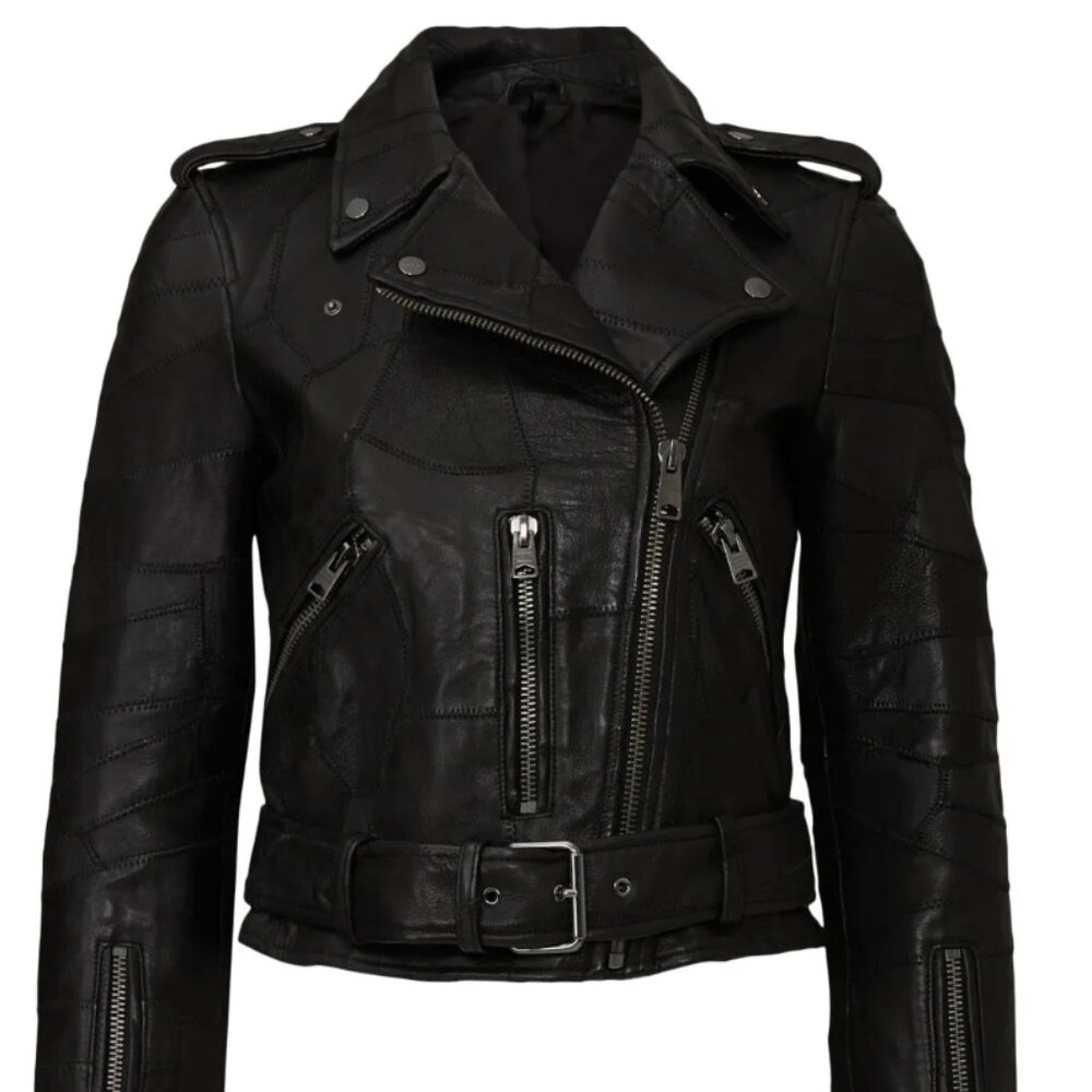 AllSaints Black Balfern Leather Jacket